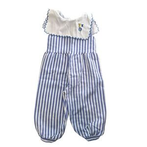 Kids Blue & White Striped Romper